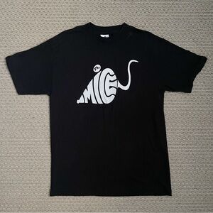 Black Graphic T-Shirt with White Logo